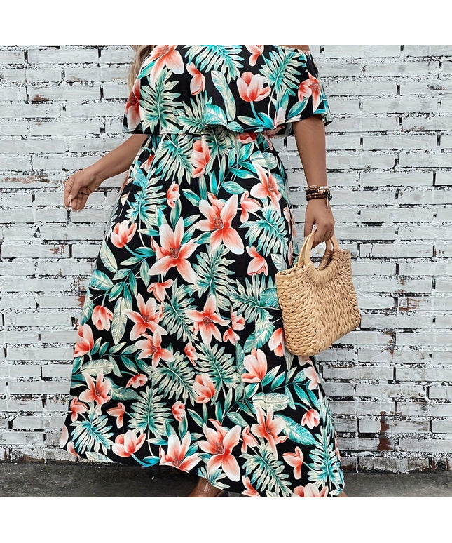 jkthpu-45 Stunning Multicolor / UK Size 16 Chic Plus Size Dresses Style Beyond Limits