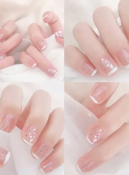 KissICON Style 1 KissIcon 24Pcs French Nail Tips Press On Longlasting