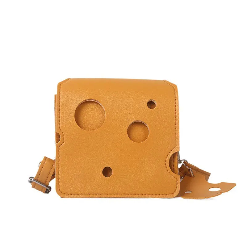 KissICON style 1 / Mini(Max Length<20cm) Cheese Triangle Crossbody – Adorable Hole-patterned Mini