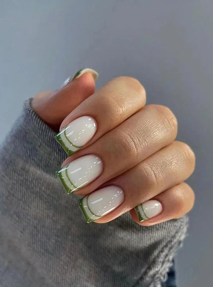KissICON Style 10 KissIcon 24Pcs French Nail Tips Press On Longlasting