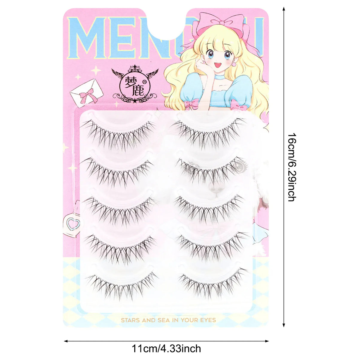 KissICON Style 10 KissIcon False Eyelashes Anime Strip Lashes - Natural