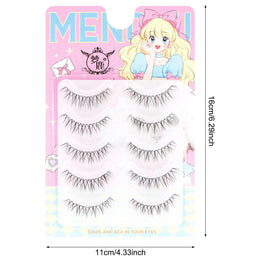 KissICON Style 10 KissIcon False Eyelashes Anime Strip Lashes - Natural