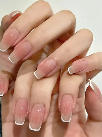 KissICON Style 13 KissIcon 24Pcs French Nail Tips Press On Longlasting
