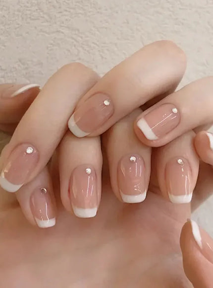 KissICON Style 14 KissIcon 24Pcs French Nail Tips Press On Longlasting