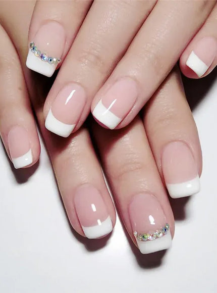 KissICON Style 18 KissIcon 24Pcs French Nail Tips Press On Longlasting