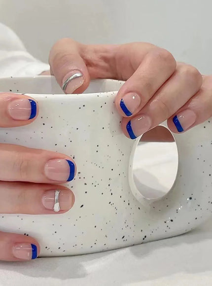 KissICON Style 19 KissIcon 24Pcs French Nail Tips Press On Longlasting