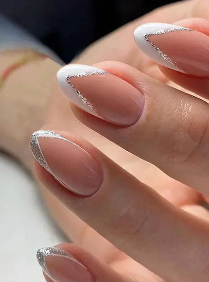 KissICON Style 5 KissIcon 24Pcs French Nail Tips Press On Longlasting