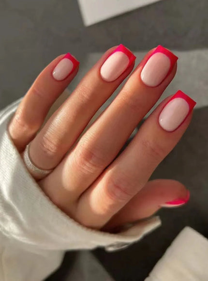KissICON Style 8 KissIcon 24Pcs French Nail Tips Press On Longlasting