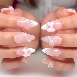 KissICON style2 Kiss Icon Classic French 3D Flowers False Nails
