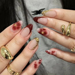 KissICON style7 Kiss Icon Classic French 3D Flowers False Nails