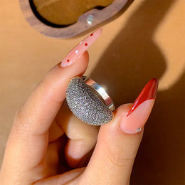 KissICON Stylish Zircon Ring For Ladies Shiny AAA Stones Ideal Gift