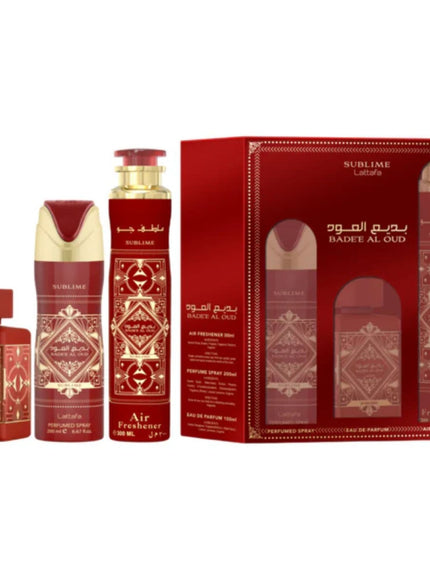 KissICON Sublime Badee Al Oud 3pcs Gift set Lattafa Badee Al Oud Arabian Gift Set – Collection