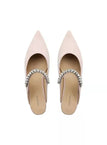 Suede pink slippers / 37