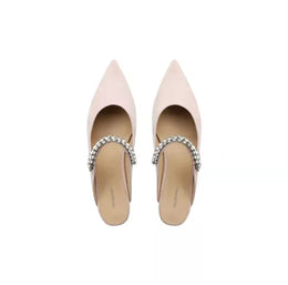KissICON Suede pink slippers / 37 2025 Flat Shoe for Women Spring Summer Shallow