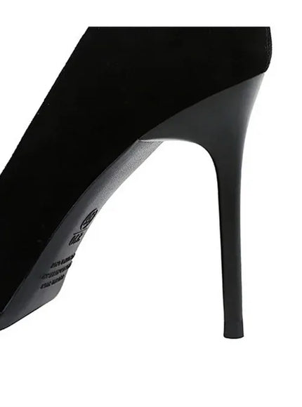 KissICON Suede Women Pumps Shallow Mouth Pointed Toe Bow