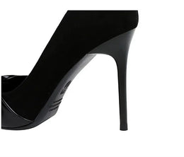 KissICON Suede Women Pumps Shallow Mouth Pointed Toe Bow