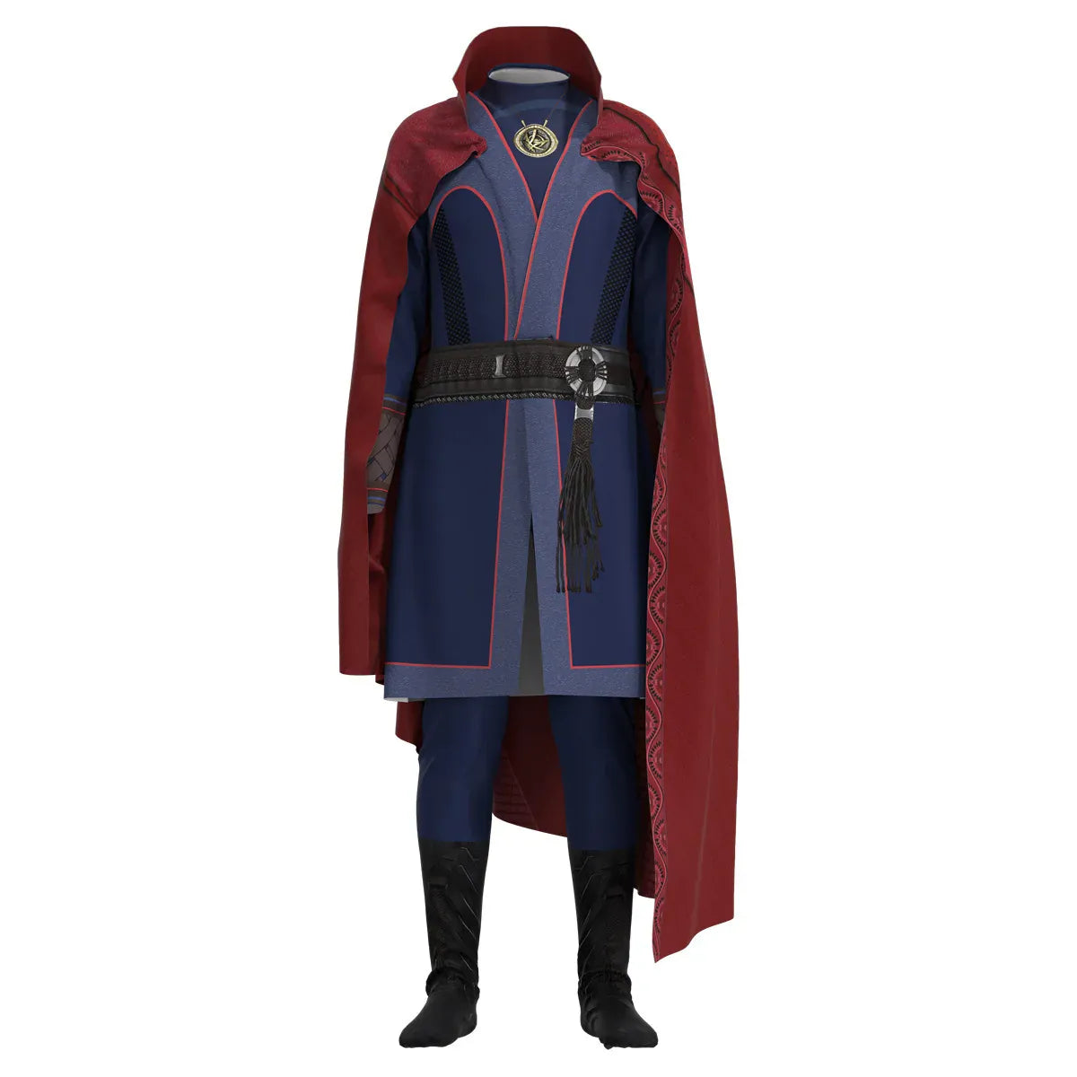 KissICON Suit / 180 Halloween Party Adult Men Doctor Cosplay Costume Outfits Top Coat Red Velvet Cloak Pants All Set Carnival Disguise Suit