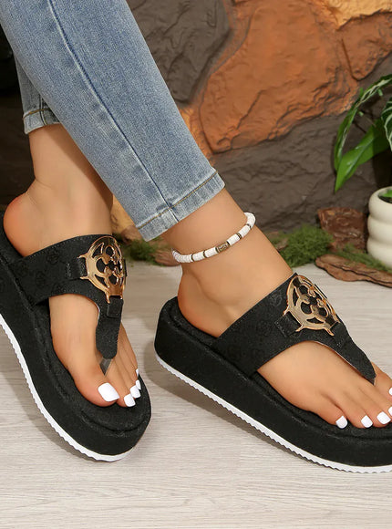 KissICON Slides Summer Platform Beach Slides for Women