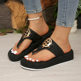 KissICON Slides Summer Platform Beach Slides for Women
