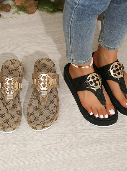 KissICON Slides Summer Platform Beach Slides for Women