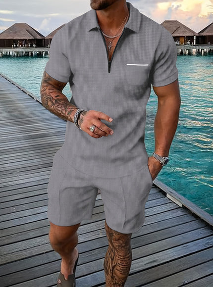 KissICON Summer Sportswear Set Polo  Pocket Shorts