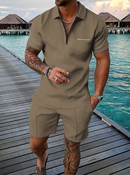 KissICON Summer Sportswear Set Polo  Pocket Shorts
