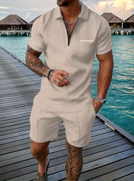 KissICON Summer Sportswear Set Polo  Pocket Shorts