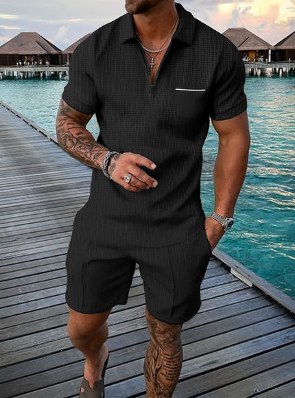 KissICON Summer Sportswear Set Polo  Pocket Shorts