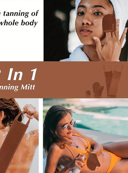 KissICON 💋 Sunless Self Tan Mitt Kit - Reusable