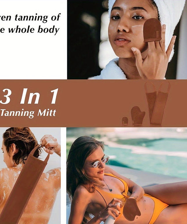 KissICON 💋 Sunless Self Tan Mitt Kit - Reusable