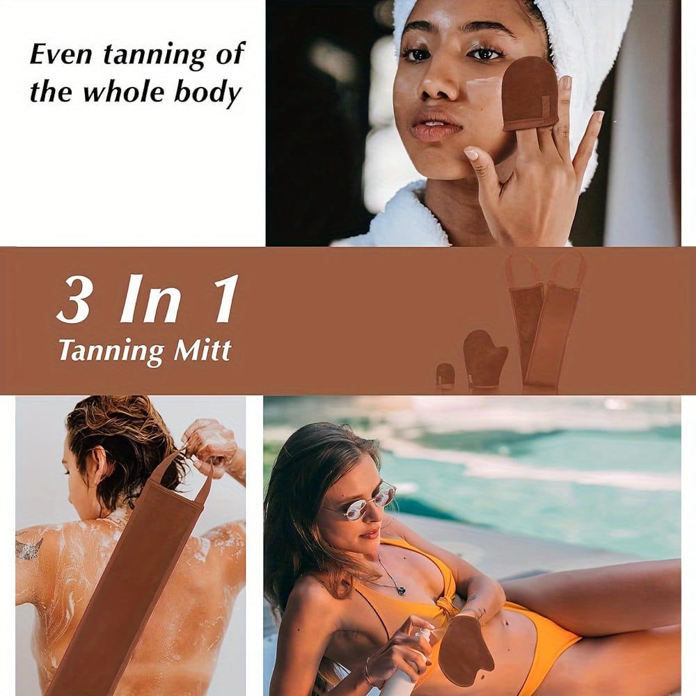 KissICON 💋 Sunless Self Tan Mitt Kit - Reusable