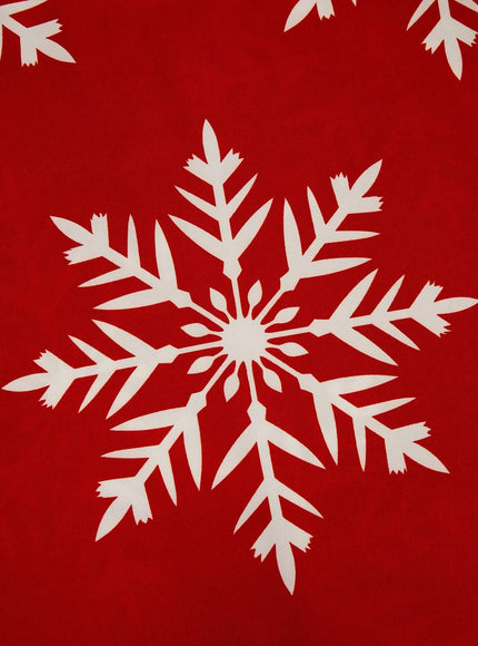 KissICON Sweetra Elegant Red Snowflake Print A-line Mini Dress