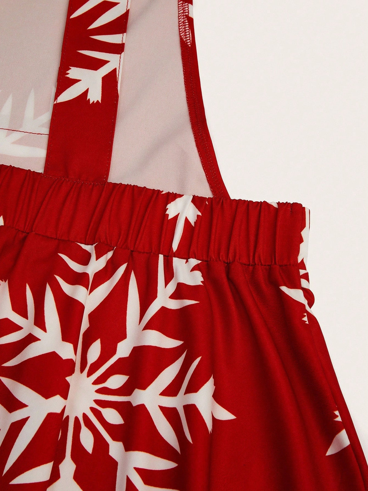 KissICON Sweetra Elegant Red Snowflake Print A-line Mini Dress