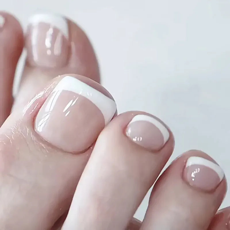 KissICON T 4 Press On Toenails 24pc Glue Included Full Cover