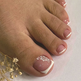 KissICON T 9 Press On Toenails 24pc Glue Included Full Cover