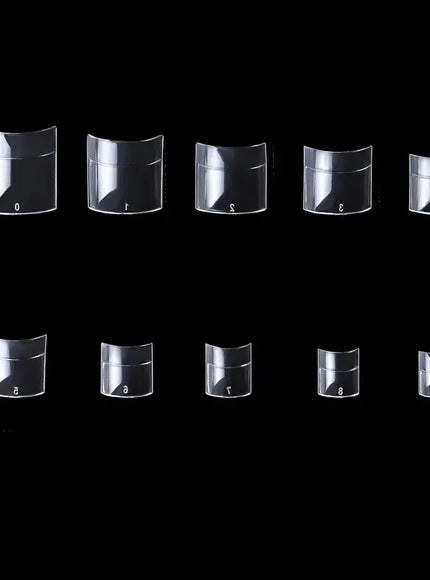 KissICON T 💋 Coffin False Nails Acrylic Clear Tips -