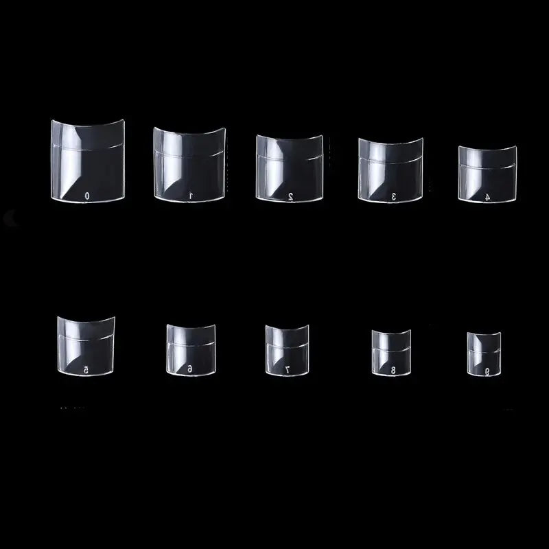 KissICON T 💋 Coffin False Nails Acrylic Clear Tips -