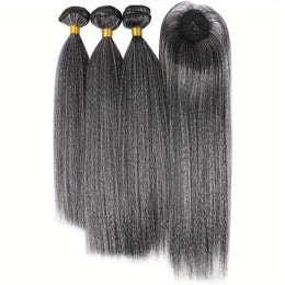 KissICON T/Grey KissIcon Yaki Straight Extensions Closure - Heat Resistant