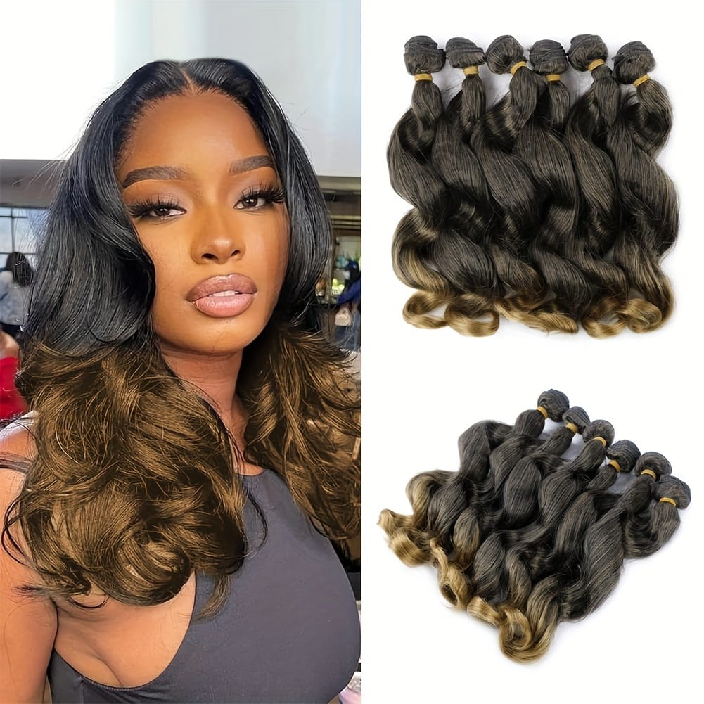 KissICON #T27 KissIcon Deep Wave 18In Synthetic Hair 6 Bundles