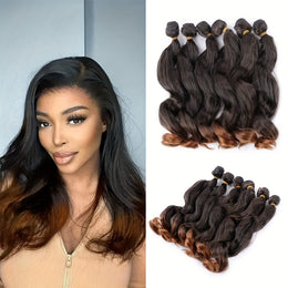 KissICON #T30 KissIcon Deep Wave 18In Synthetic Hair 6 Bundles