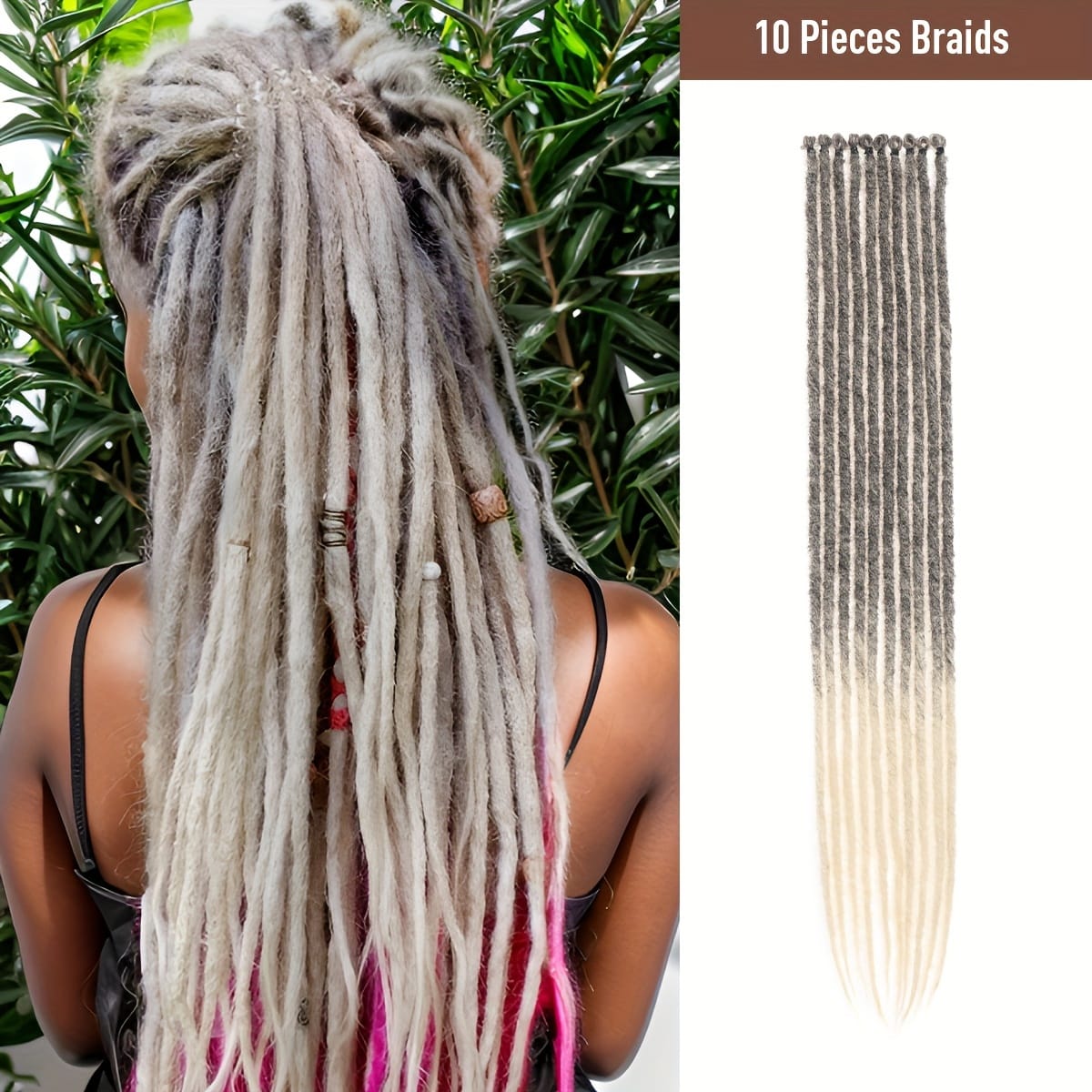 KissICON T4-613 / 24inch Kiss Icon 10 Strands Ombre Dreadlock Braids