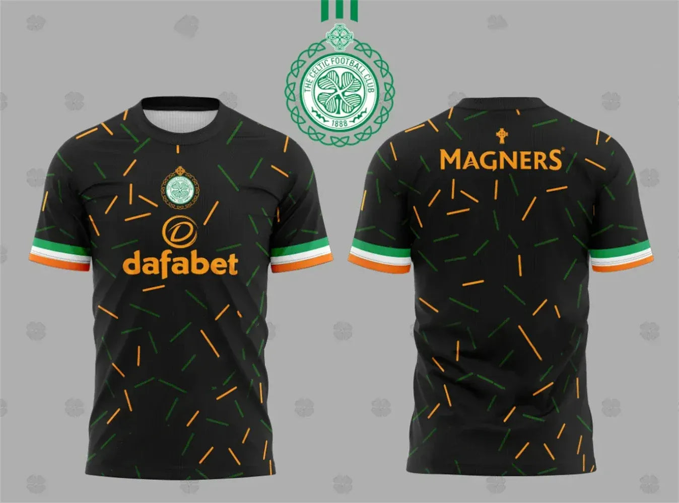 KissICON T5074 / XXS 2026 Celtic Ireland QuickDrying Mens Sport TShirt