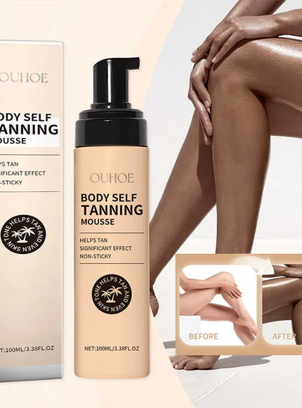 KissICON Tanning Body Mousse Self Tanner Bronze Glow Moisturizing