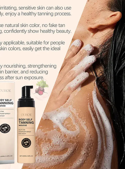 KissICON Tanning Body Mousse Self Tanner Bronze Glow Moisturizing