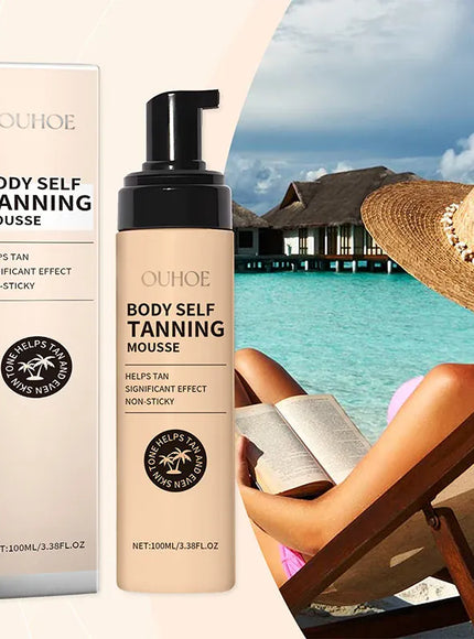 KissICON Tanning Body Mousse Self Tanner Bronze Glow Moisturizing