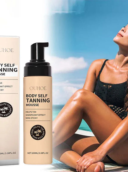 KissICON Tanning Body Mousse Self Tanner Bronze Glow Moisturizing