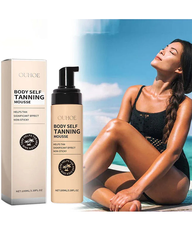 KissICON Tanning Body Mousse Self Tanner Bronze Glow Moisturizing