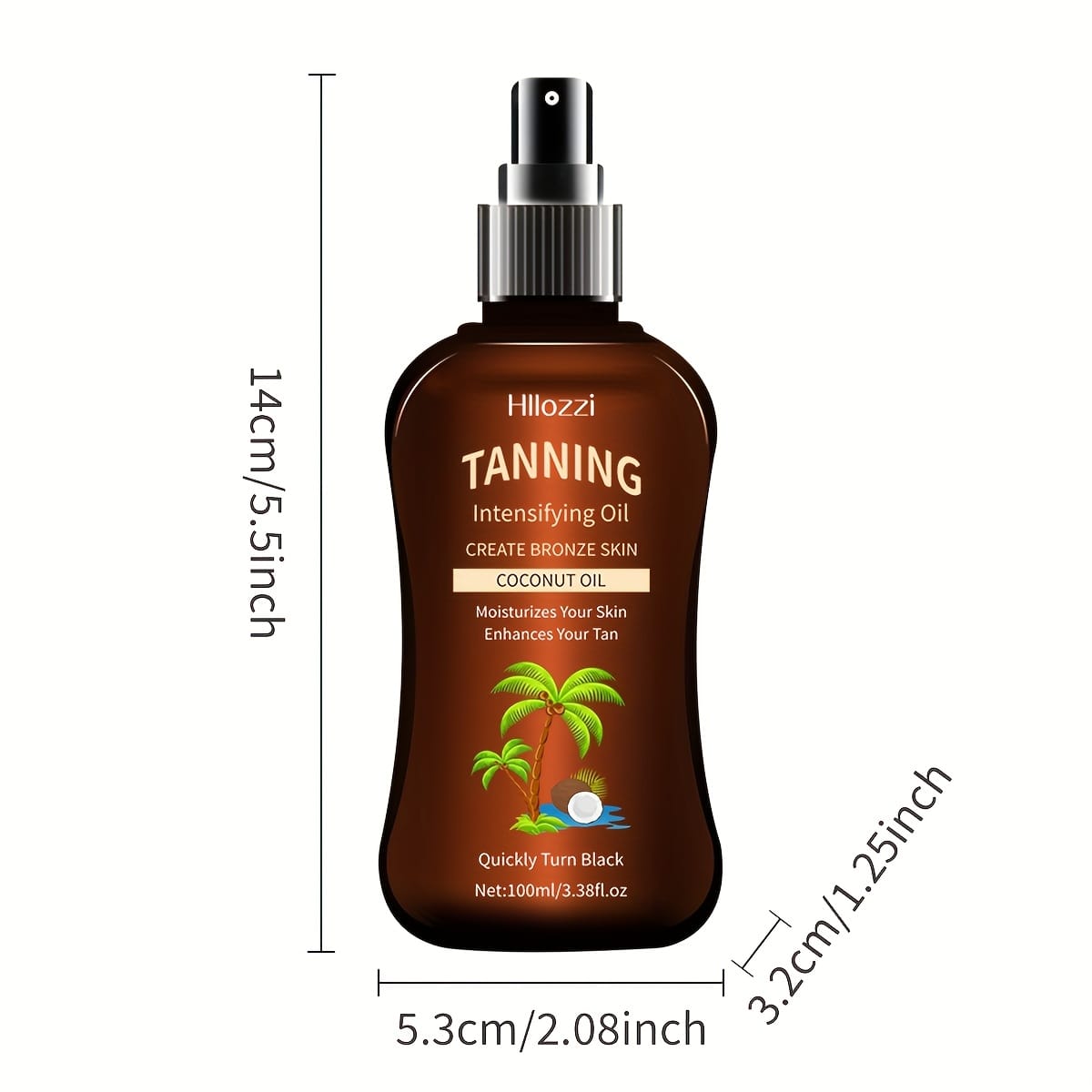 KissICON Tanning oil spray KissIcon Coconut Oil Body Tanning Oil - Deep