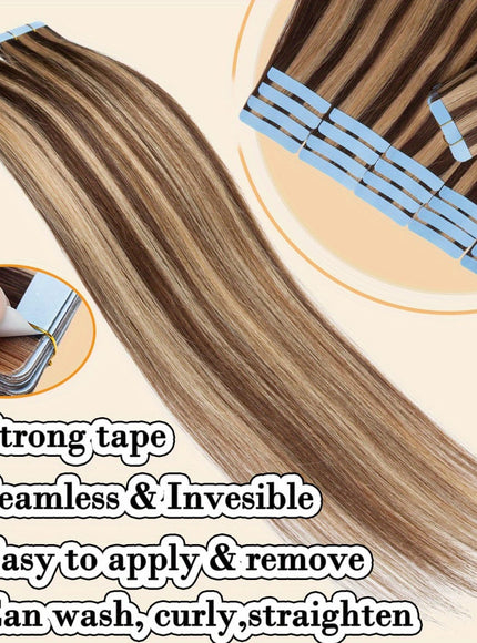 KissICON 💋 Tape In 100% Human Hair Extensions Weft