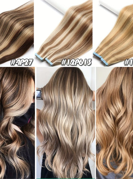 KissICON 💋 Tape In 100% Human Hair Extensions Weft